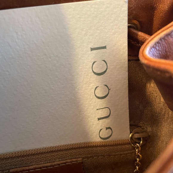 Gucci Brown Leather Bamboo Handle Backpack main image 4